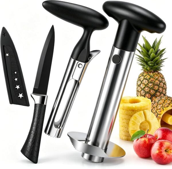 Pineapple Corer and Slicer Stainless Steel Pineapple Cutter and Corer