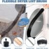 Last Day Free Shipping-2Pcs Dryer Vent Cleaner Kit Universal Vacuum Hose Attachment & Brush