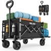 Collapsible Wagon Cart Max 350lb Load & Expandable Storage 100L
