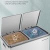 Trash Can 2 x 8 Gallon (2 x 30 L) Garbage Can for Kitchen-Free Shipping