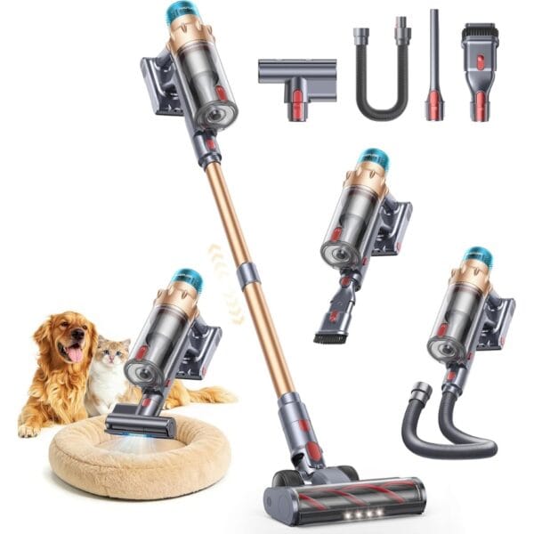 1 SMOTURE Cordless Vacuum Cleaner, 55KPa 650W Stick Cordless Vacuum