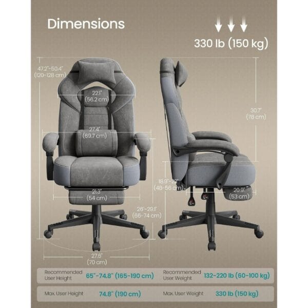 SONGMICS Gaming Chair, Office Computer Chair
