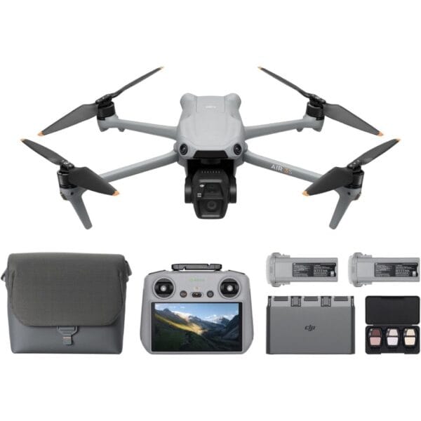 Visit the DJI Store DJI Air 3S Fly More Combo (RC 2 Screen Remote Controller), 4K Drone