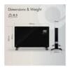 Devola 2000W Smart Electric LOT 20 Compliant, Energy Efficient Heater (Black)