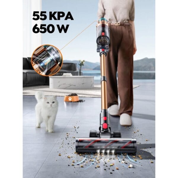 SMOTURE Cordless Vacuum Cleaner, 55KPa 650W Stick Cordless Vacuum