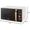 Tower Digital Microwave 20L, 800W Black and Rose Gold, T24021