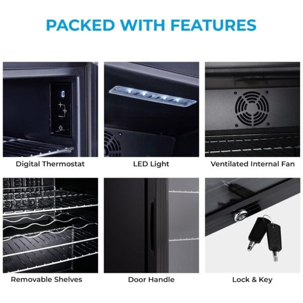 Subcold Super85 LED Beer Fridge  80 Cans + 5 Bottles | 0-18°C | Glass Door [Energy Class E]