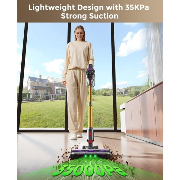 VACTechPro Cordless Vacuum Cleaner  35KPa/45Mins Lightweight Stick Vacuum