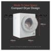 Cookology 2.5kg Mini Vented Tumble Dryer
