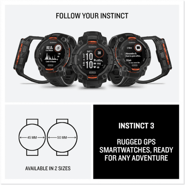 Garmin Instinct 3 GPS smartwatch