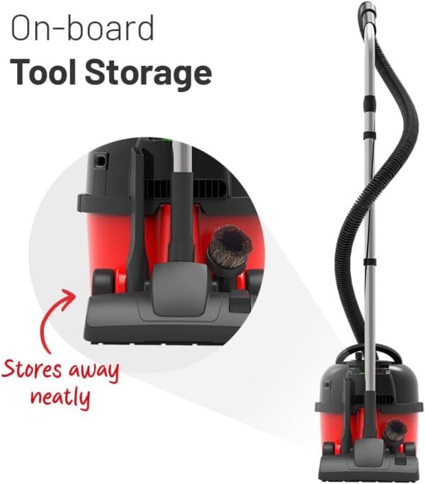 Henry HVR160-11 Bagged Cylinder Vacuum Cleaner, 6 Litre, 620W, Red and Black