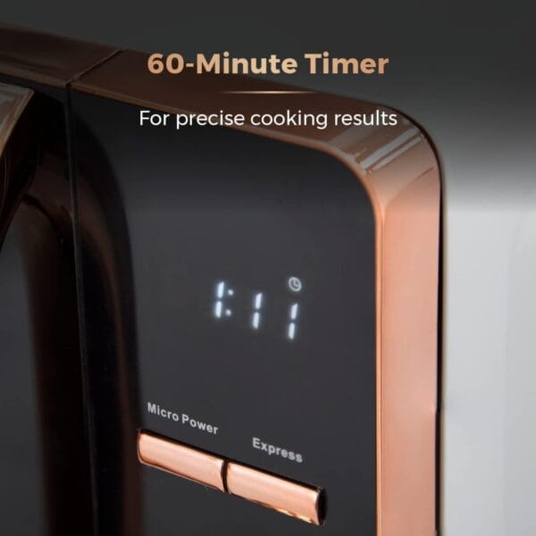 Tower Digital Microwave 20L, 800W Black and Rose Gold, T24021
