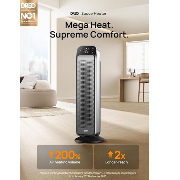 Dreo 25 Inch Electric Heaters for Home