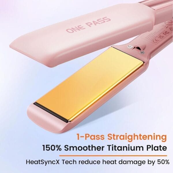 Faszin Professional  Wide Plate Hair Straighteners,Titanium