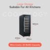 Cookology 60L Under-Counter Wine Cabinet
