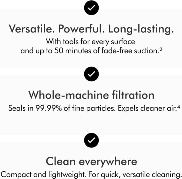 Dyson Car+Boat handheld vacuum cleaner, 115 AW, 50min, deep cleaning on the go (Silver)