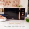 Tower Digital Microwave 20L, 800W Black and Rose Gold, T24021