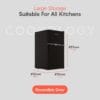 Cookology 87L 47cm Under-Counter Fridge Freezer - Black [Energy Class F]