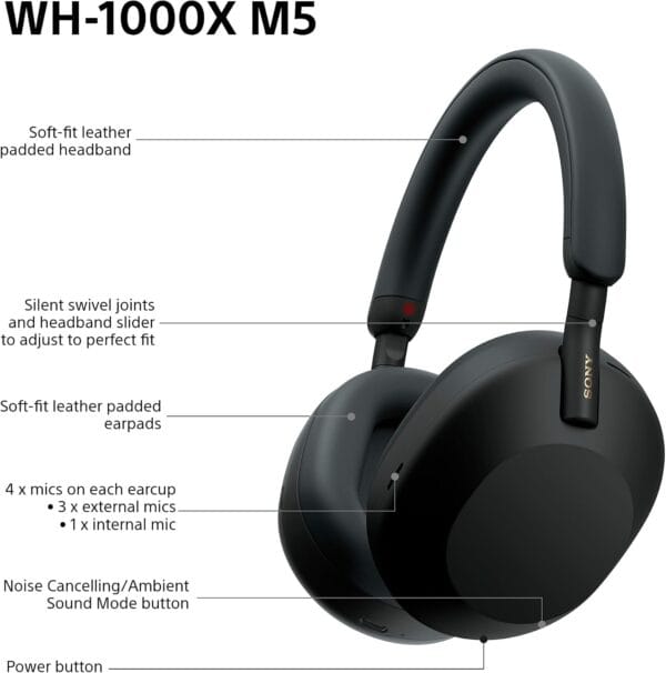 Sony WH-1000XM5 Premium Wireless Noise Cancelling Headphones