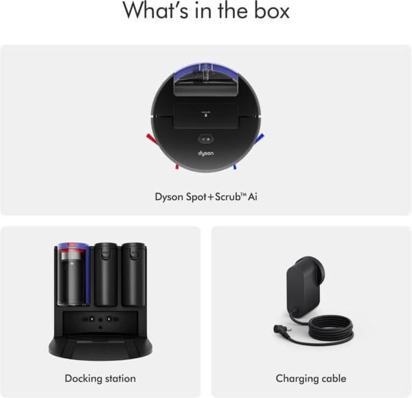 Dyson Robot Vacuum, Self-Cleaning, Self-Emptying, Black and Blue