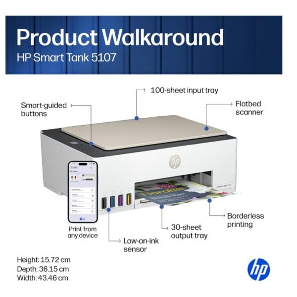 HP Smart Tank 5107 All in One Printer