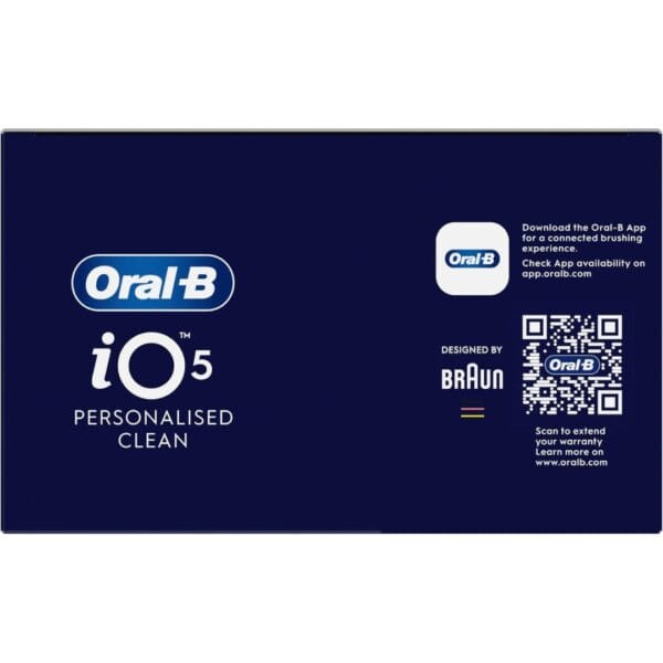 Oral-B iO5 Electric Toothbrush, Matt Black, with Travel Case and Toothpaste