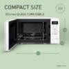Panasonic NN- Compact Microwave-E27JWMBBQ, White
