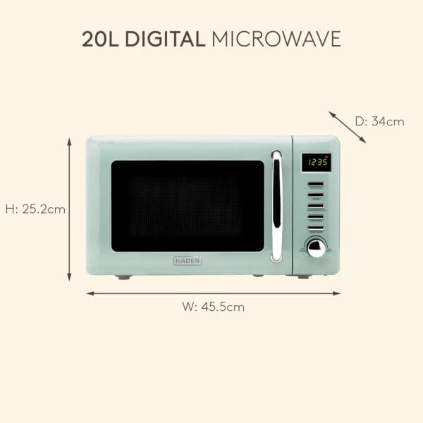 712USjuW74L._AC_SL1500_ Haden Microwave Haden Cotswold 20L 800W Digital Microwave (Cotswold Green)