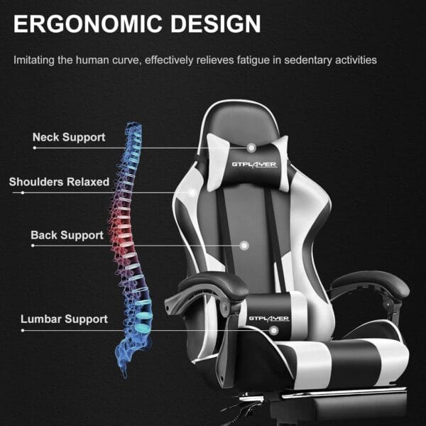 71+5YXSroiL._AC_SL1500_ GTPLAYER Gaming Chair, Massage Computer Chairs with Footrest