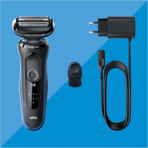 Braun Series 5 Electric Shaver for Men, Wet & Dry Foil Razor, Blue