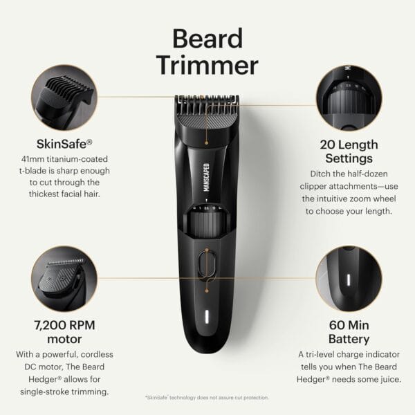 MANSCAPED® The Beard Hedger® Premium Men's Beard Trimmer