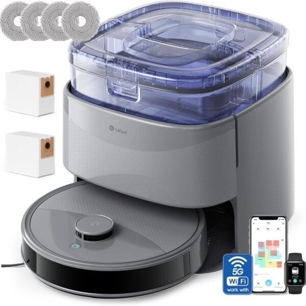 719s579VB5L._AC_SL1500_ - Copy Lefant M3 Max Robot Vacuum Cleaner with Mop, All-in-One Station