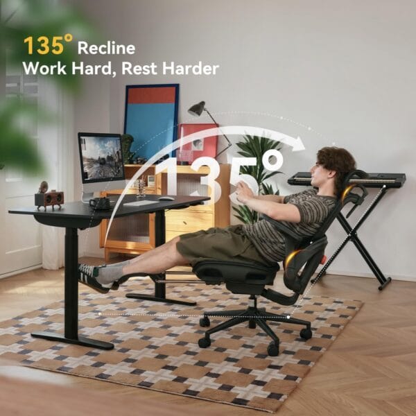 SIHOO B300 Pro Ergonomic Office Chair with Footrest, 4-Way Lumbar Support