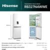 Hisense RB327N4WWE 55cm Freestanding 50/50 Fridge Freezer