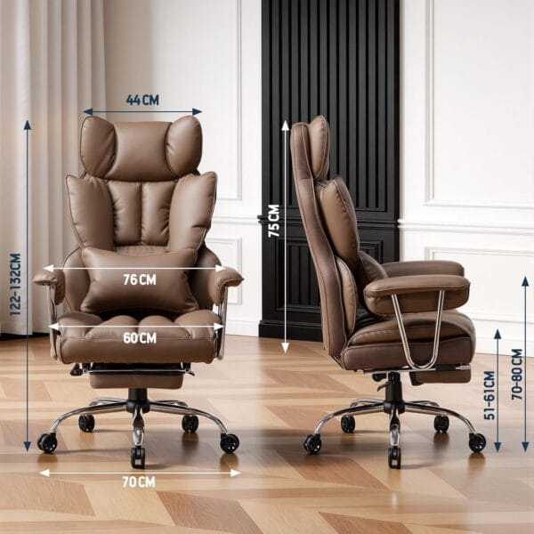 Efomao Desk Office Chair, Big and Tall PU Leather Ergonomic Office Chair