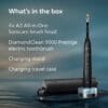 71II22BwBwL._AC_SL1500_ Philips Sonicare DiamondClean 9900 Prestige Electric Toothbrush Charging Travel Case, Black, Model HX9992/43