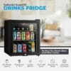 Subcold Super50 LED Beer Fridge  55 Cans | 3-18°C | Glass Door [Energy Class E]