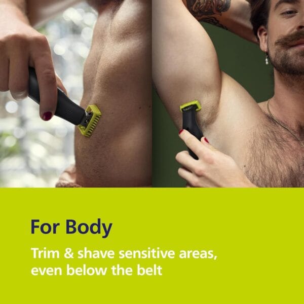 Philips OneBlade Pro 360 Face & Body Electric Beard Trimmer, Shaver and Bodygroomer With 360 Blades