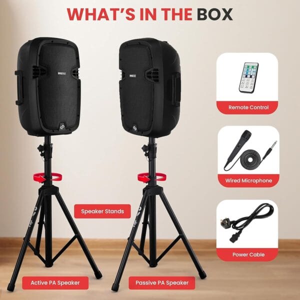 Pyle Portable Bluetooth PA Speaker System, UK Version - 10"9