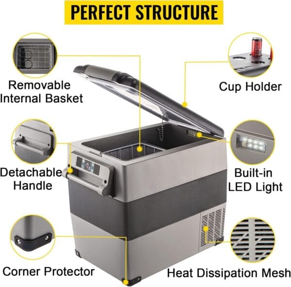 Car Refrigerator, 55L Car Fridge