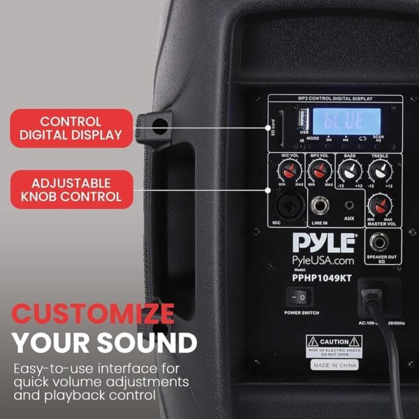 Pyle Portable Bluetooth PA Speaker System, UK Version - 10"9