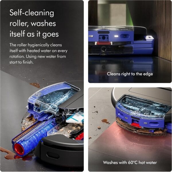 Dyson Robot Vacuum, Self-Cleaning, Self-Emptying, Black and Blue