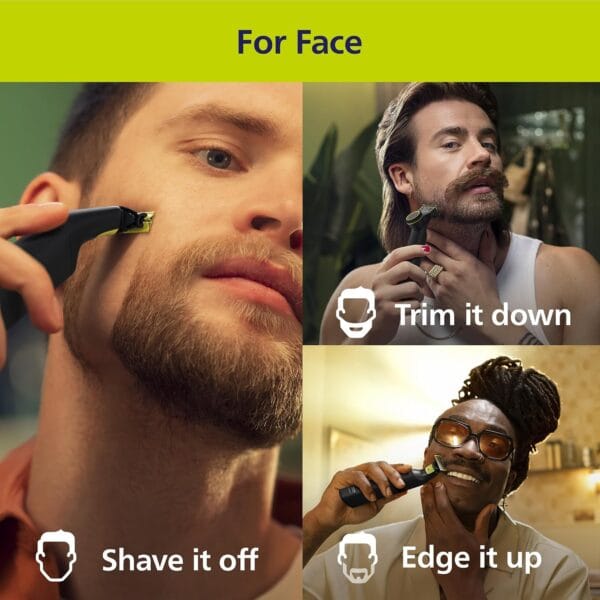 Philips OneBlade Pro 360 Face & Body Electric Beard Trimmer, Shaver and Bodygroomer With 360 Blades