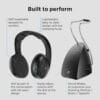 Sennheiser RS 120-W On-Ear Wireless Headphones for Crystal-clear TV Listening with 3 Sound Modes, Lightweight Design, Easy Volume Control, 60 m Range and Convenient Transmitter/Charger Combo - Black