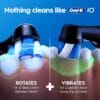 Oral-B iO2 Duo Electric Toothbrushes, 2 Handles, Night Black and Calm Pink