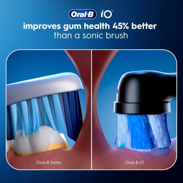 Oral-B iO9 Electric Toothbrush for Adults, Black, App Connected Handle, 7 Cleaning Modes, Includes 3 Brush Heads