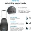 Sennheiser RS 120-W On-Ear Wireless Headphones for Crystal-clear TV Listening with 3 Sound Modes, Lightweight Design, Easy Volume Control, 60 m Range and Convenient Transmitter/Charger Combo - Black