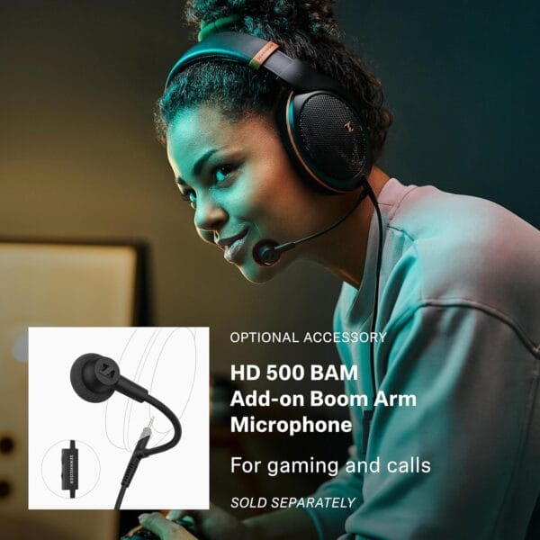 Sennheiser HD 599 SE Open-Back, Wired Over Ear Headphones, Premium Design, Natural Balanced Audio, Comfortable Fit for Music, Gaming, School, Work, Black