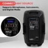 Pyle Portable Bluetooth PA Speaker System, 12"