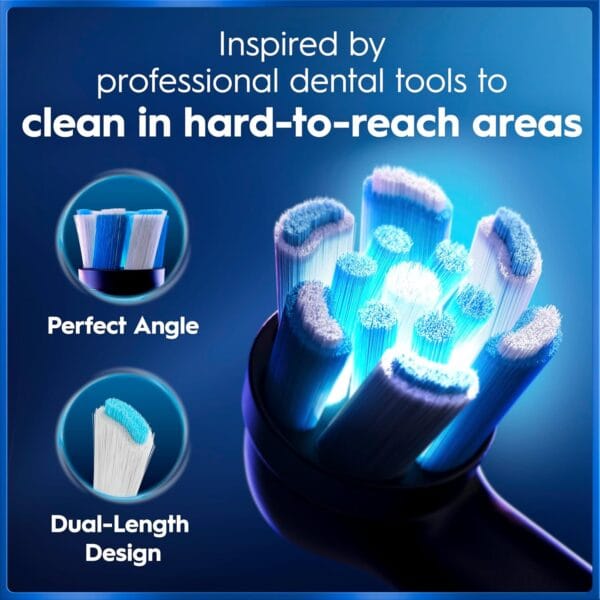 Oral-B iO9 Electric Toothbrush for Adults, Black, App Connected Handle, 7 Cleaning Modes, Includes 3 Brush Heads